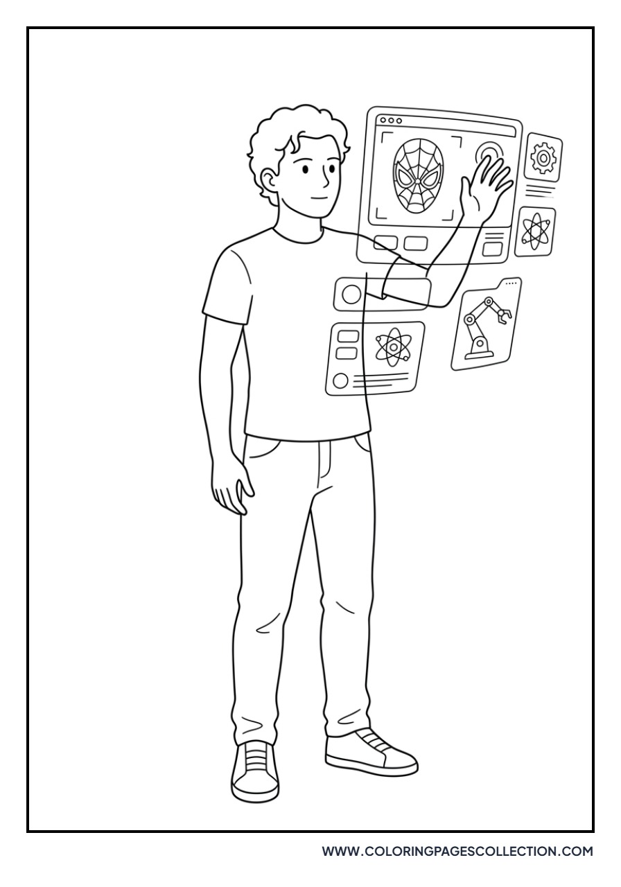 Peter Parker with Stark Tech