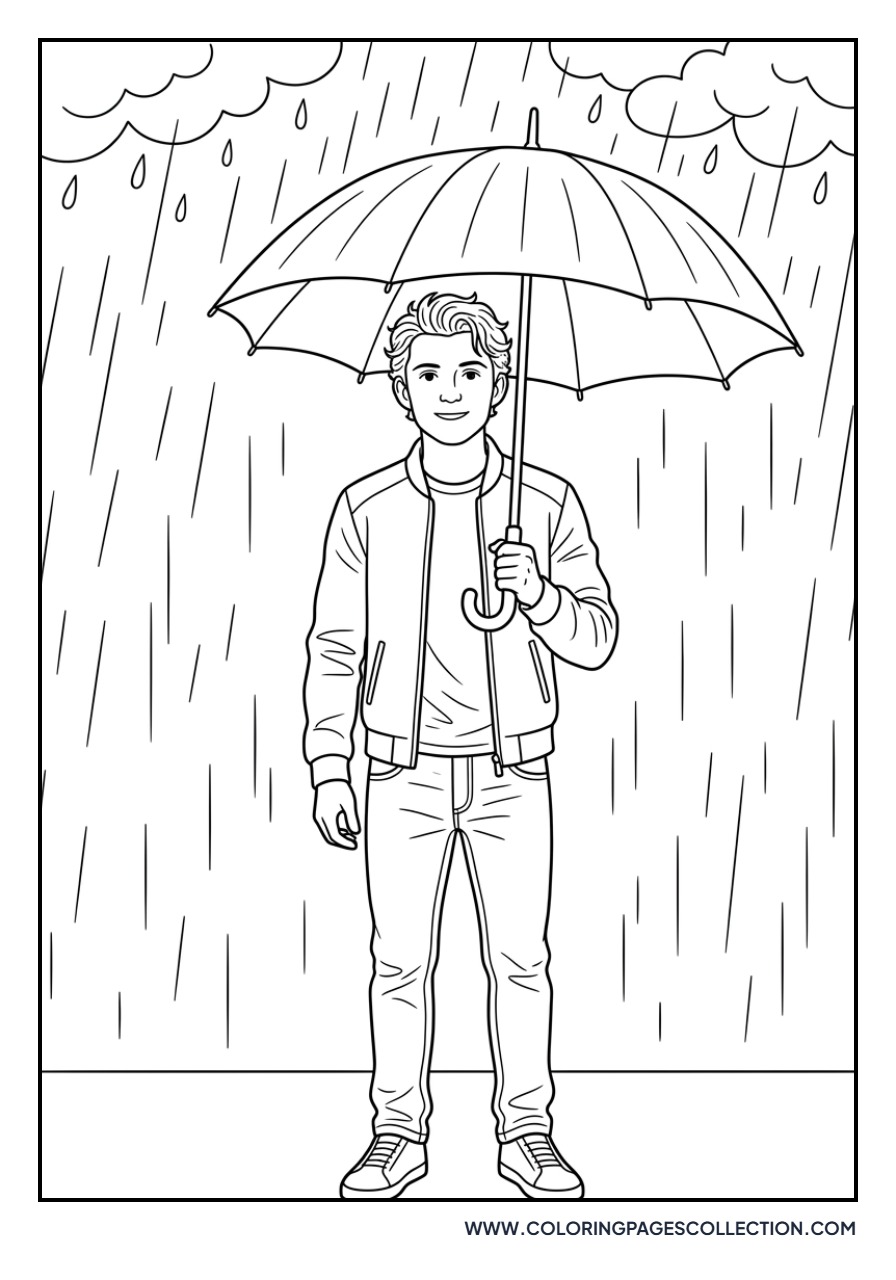 Tom Holland Rainy Scene
