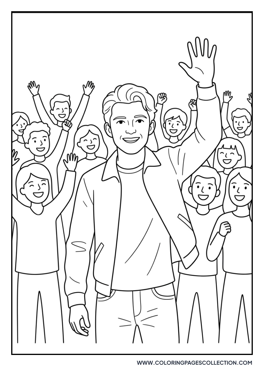 Tom Holland Waving