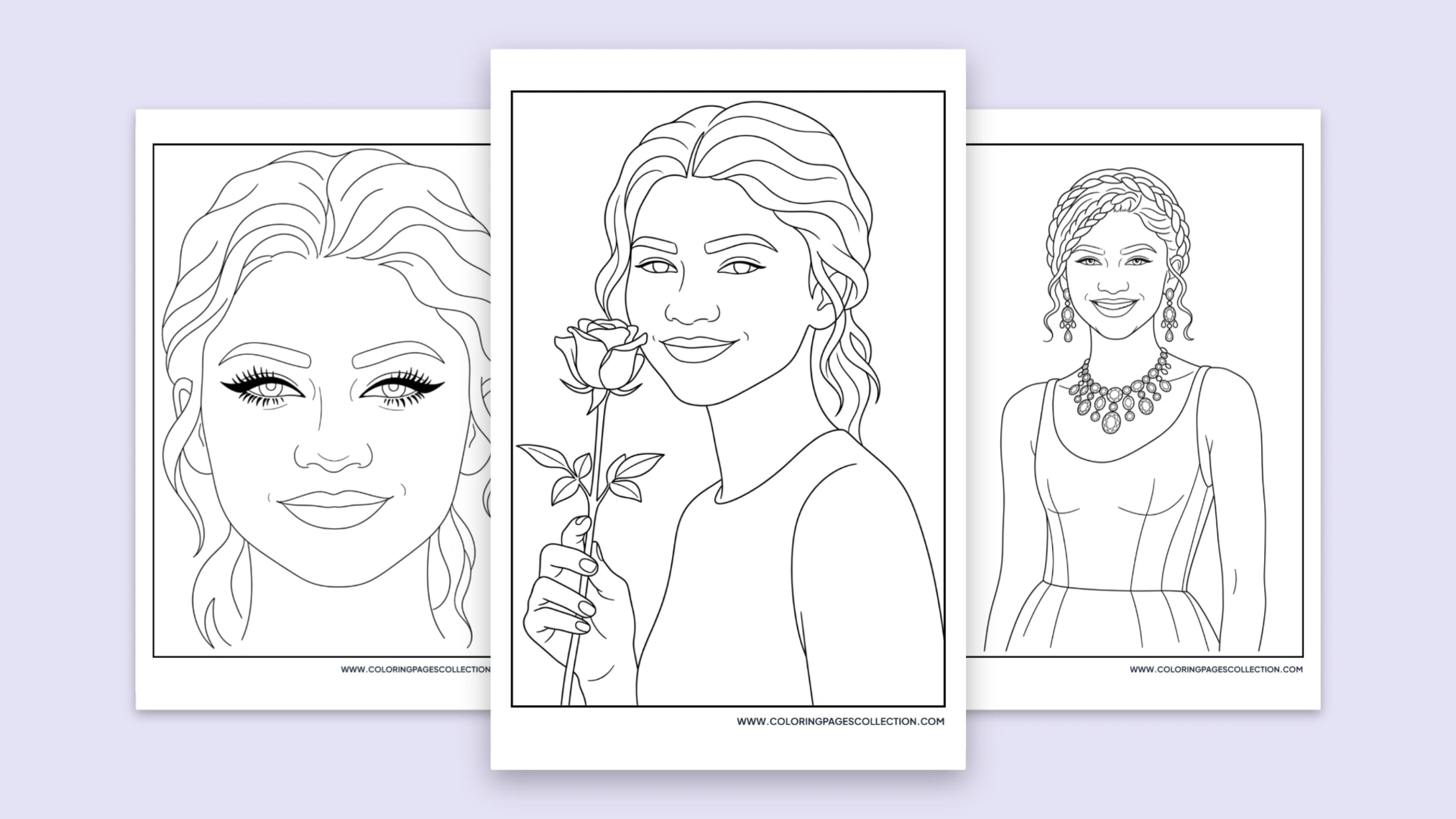 50+ Free Printable Zendaya Coloring Pages