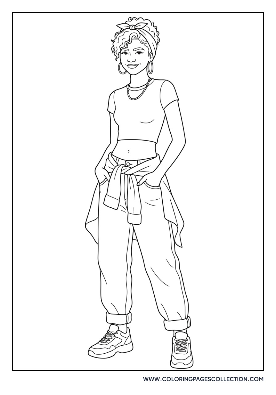 Zendaya Coloring Page