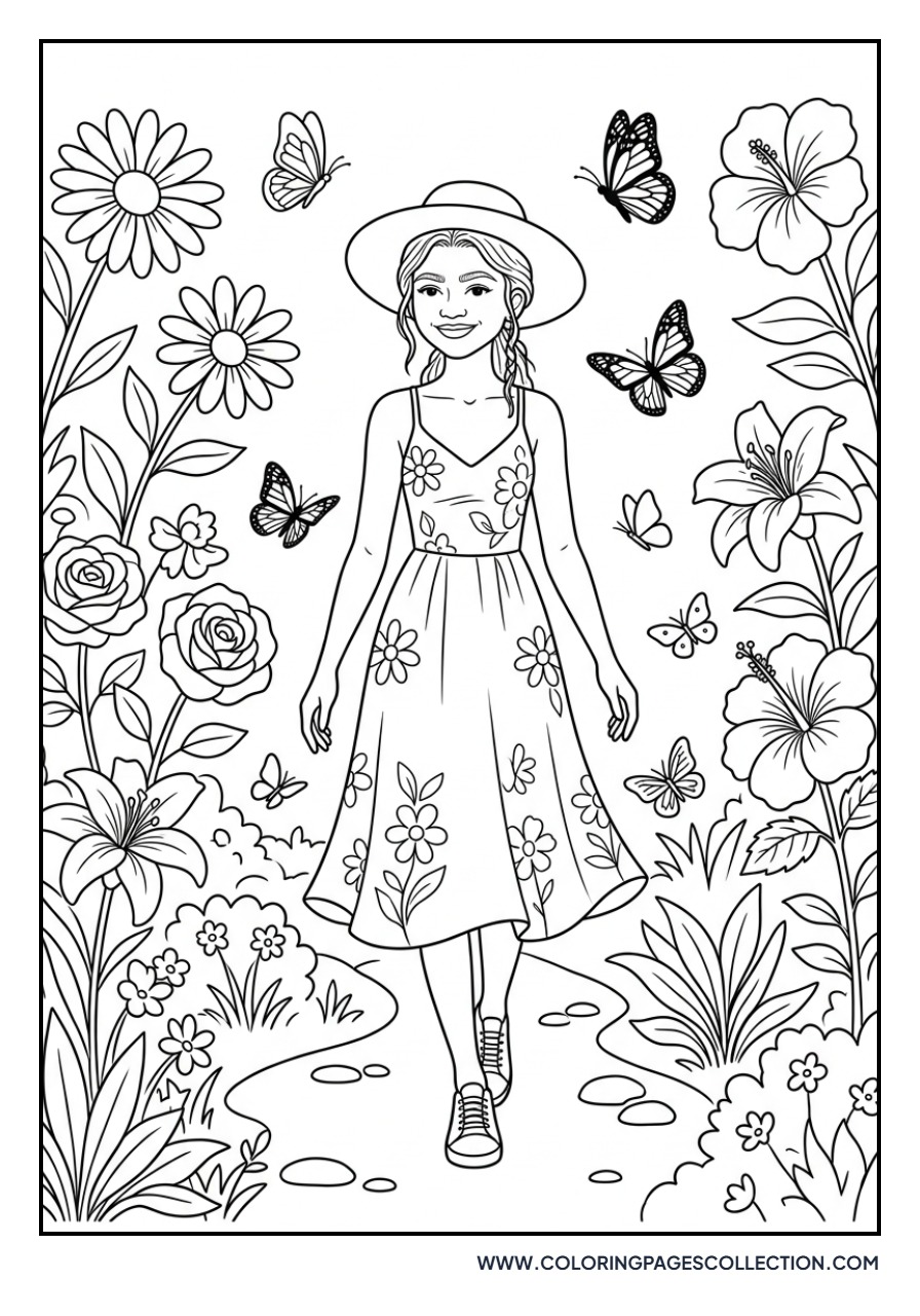 Zendaya in a Garden