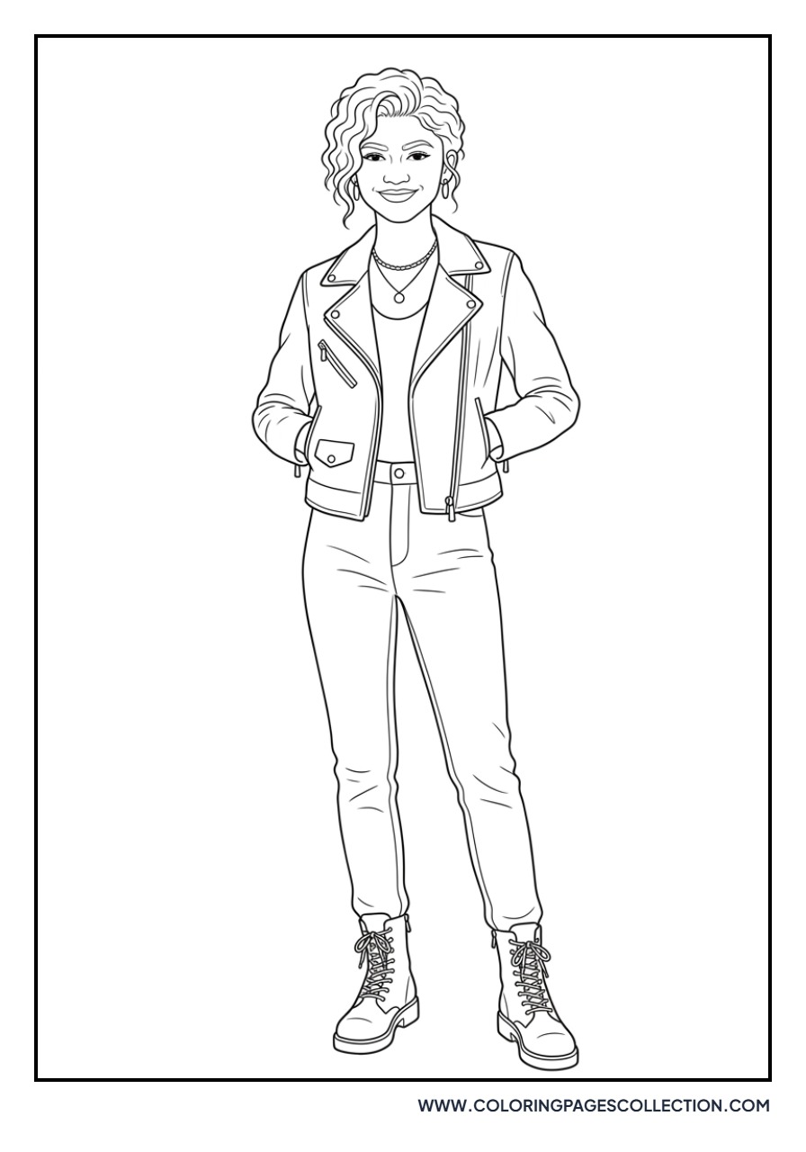 Zendaya Leather Jacket Look