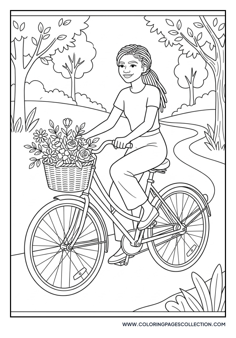 Zendaya Riding a Bicycle
