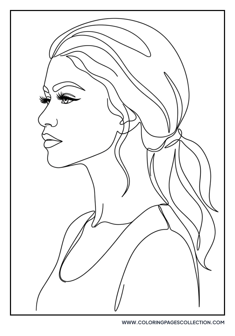 Zendaya Side Profile Portrait