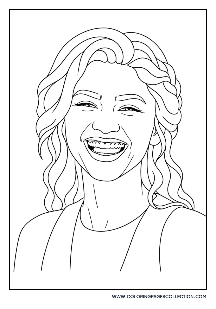 Zendaya with a Wide Smile