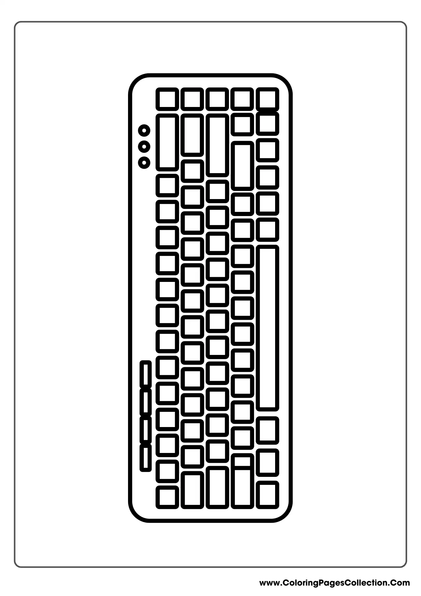 Keyboard, Computer coloring pages