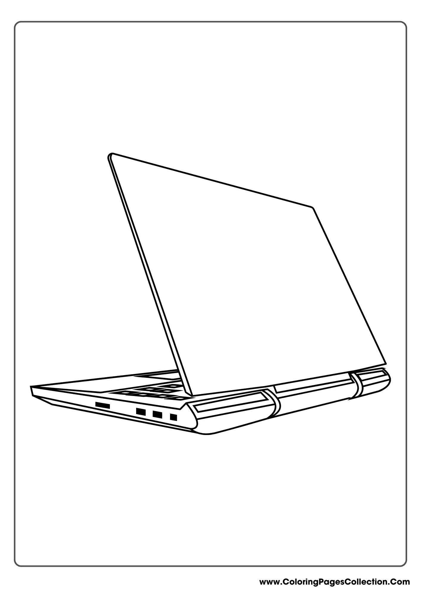 Detailed Laptop Coloring Page, Computer coloring pages