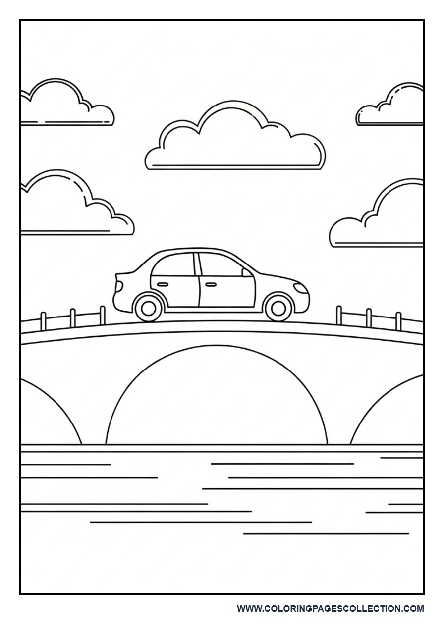 Car Crossing a Bridge