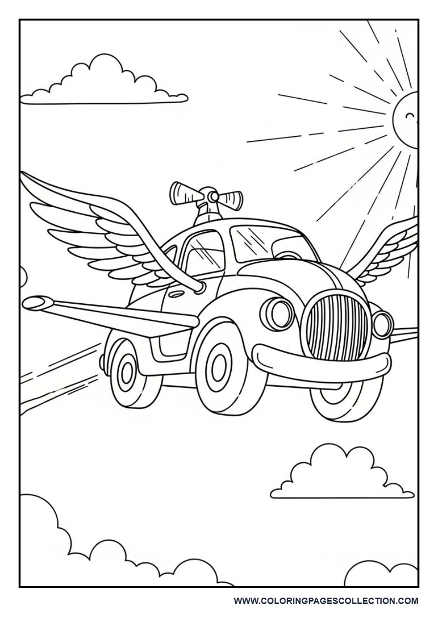 Flying Car in the Sky