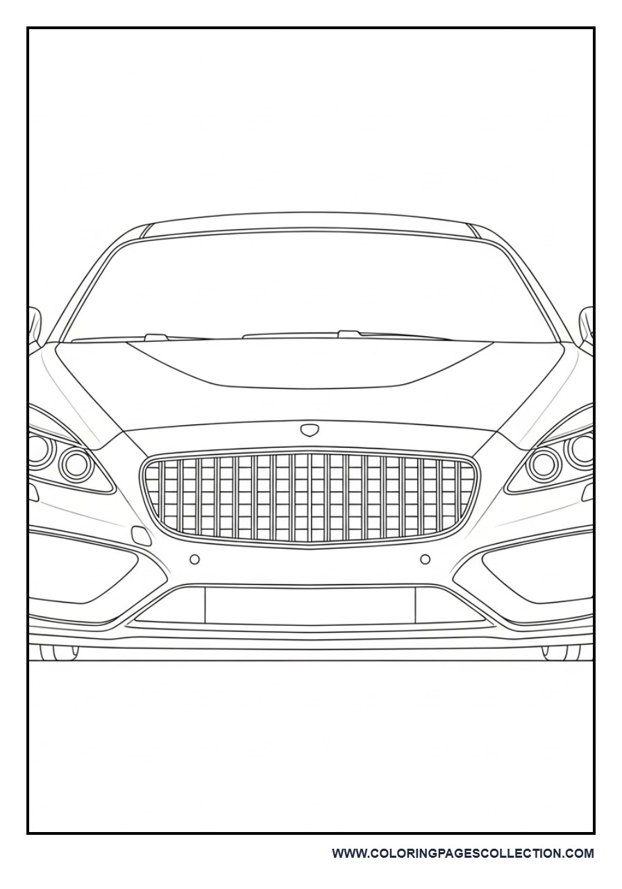 Luxury Sports Car Front View