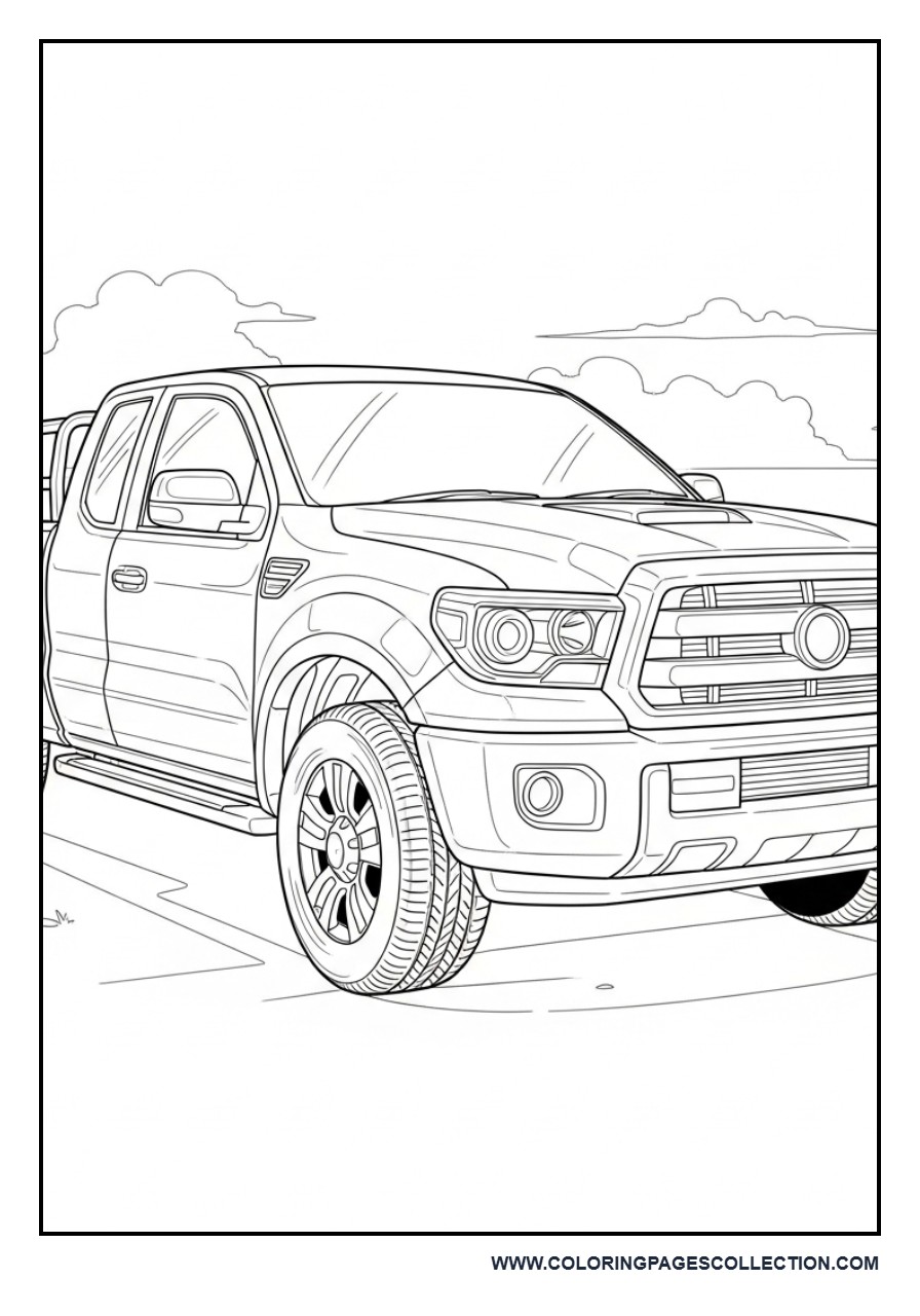 Pickup Truck Realistic Style