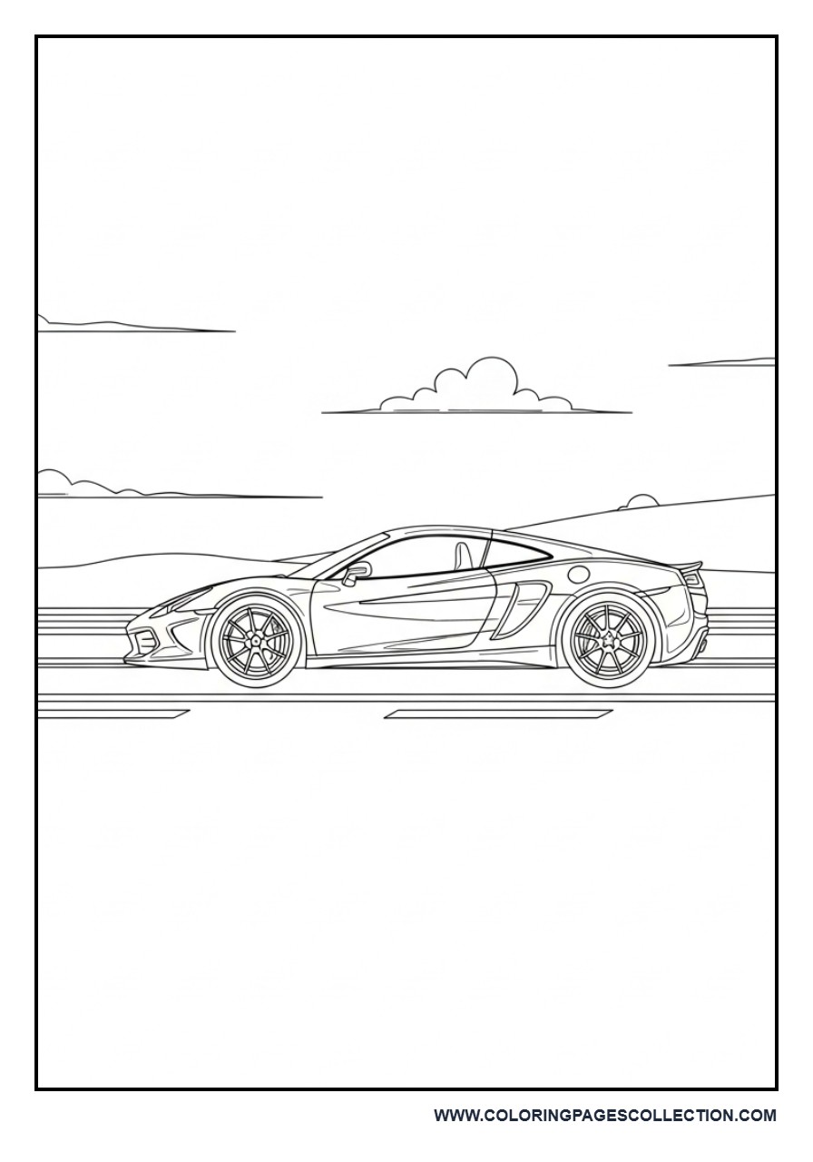 Sports Car on Highway