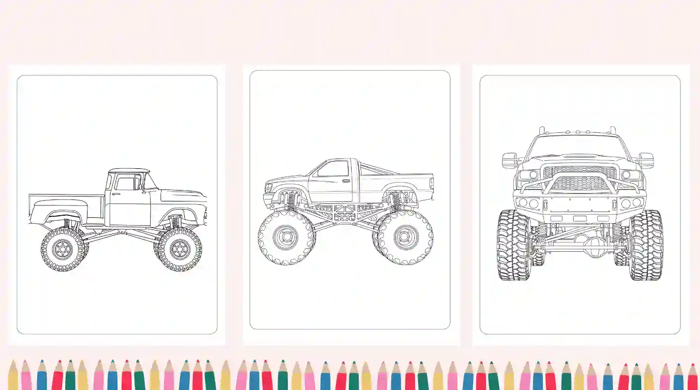 diesel truck lifted truck coloring pages