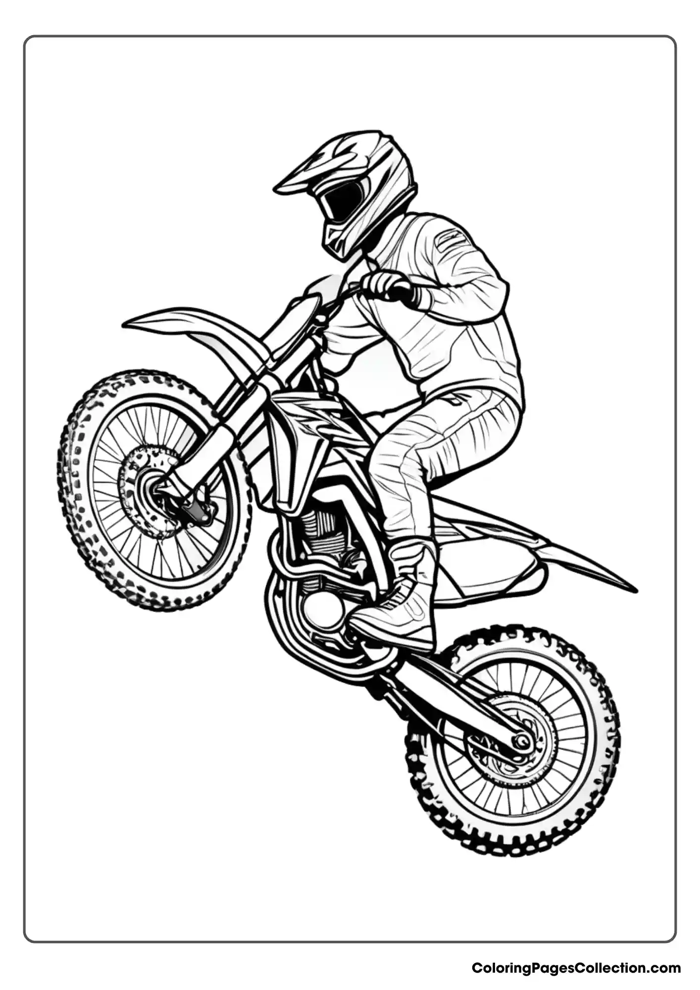 dirt bike coloring page