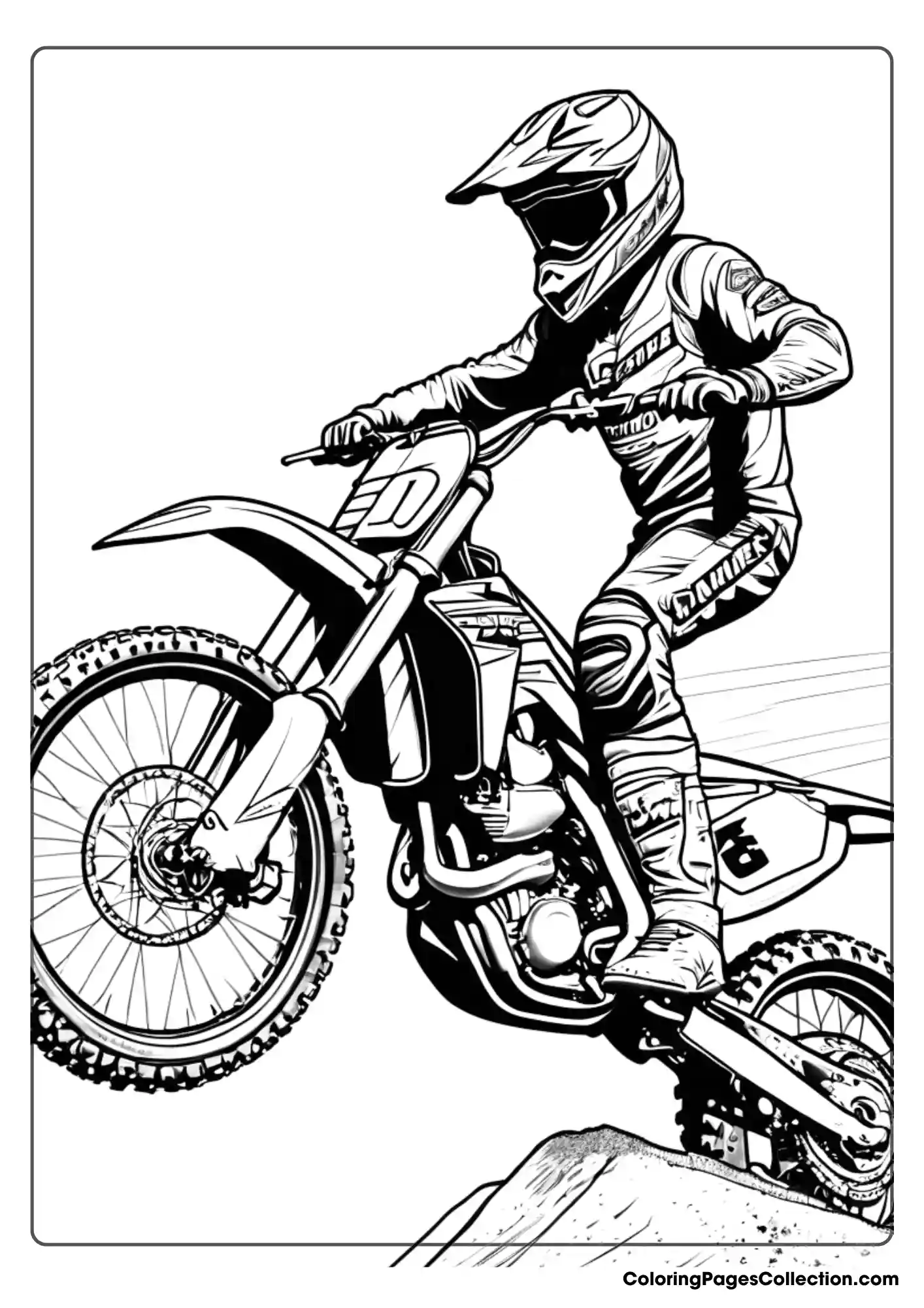 dirt bike coloring page