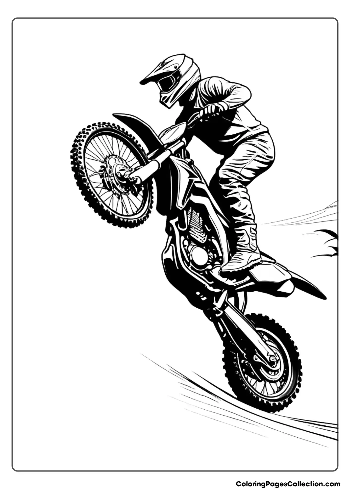 dirt bike coloring page
