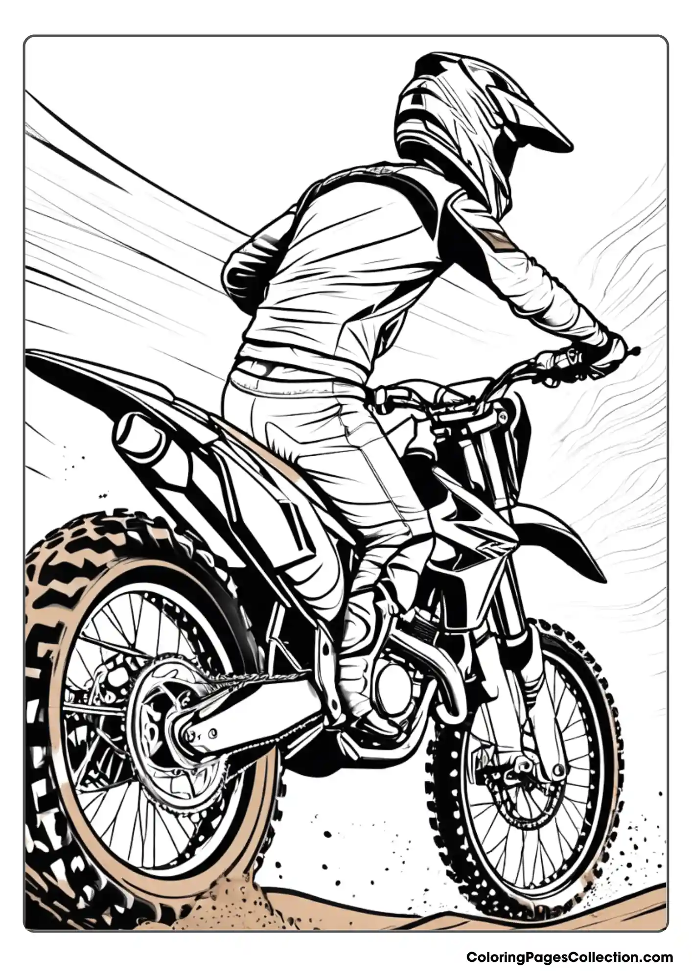 dirt bike coloring page