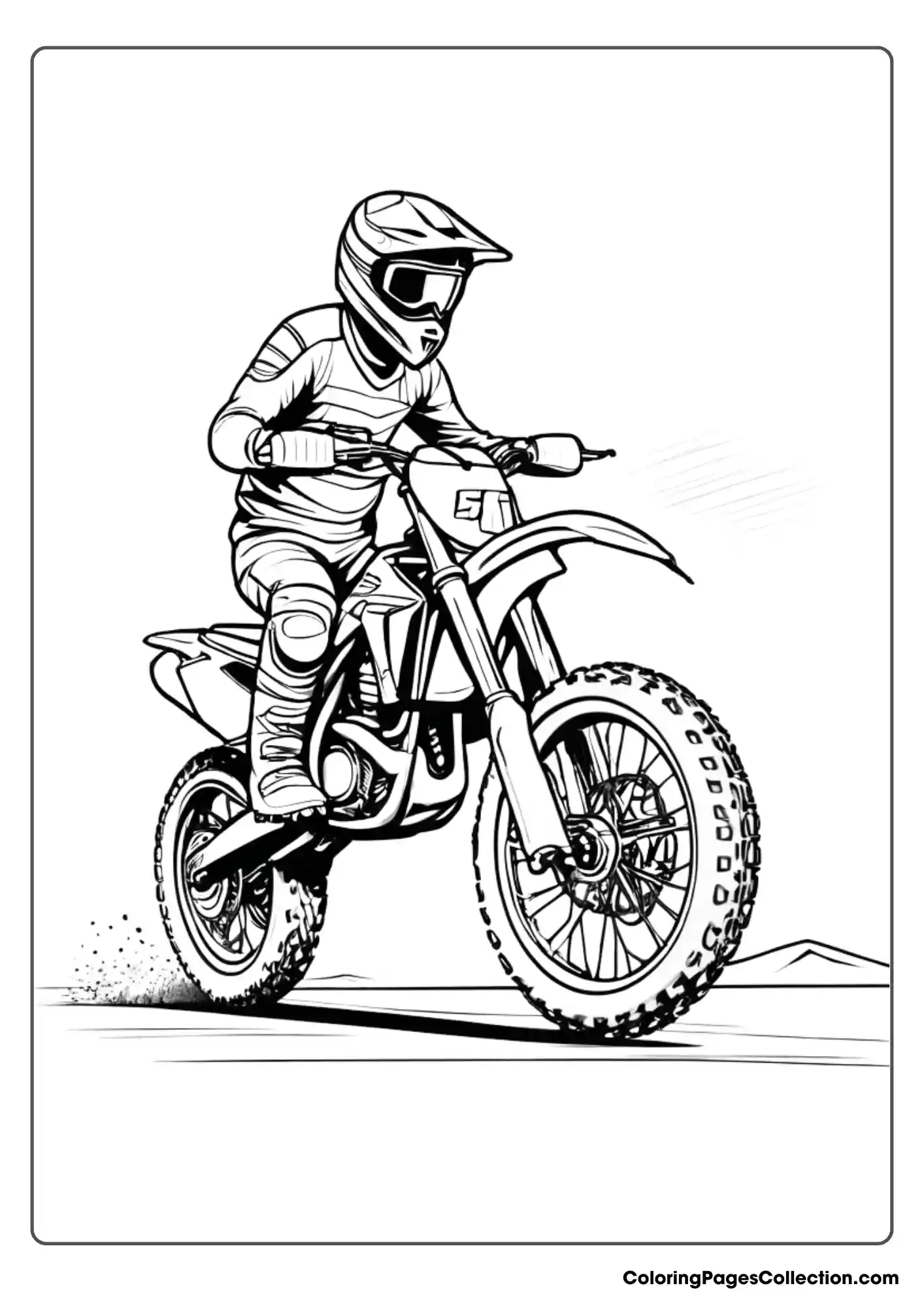 dirt bike coloring page