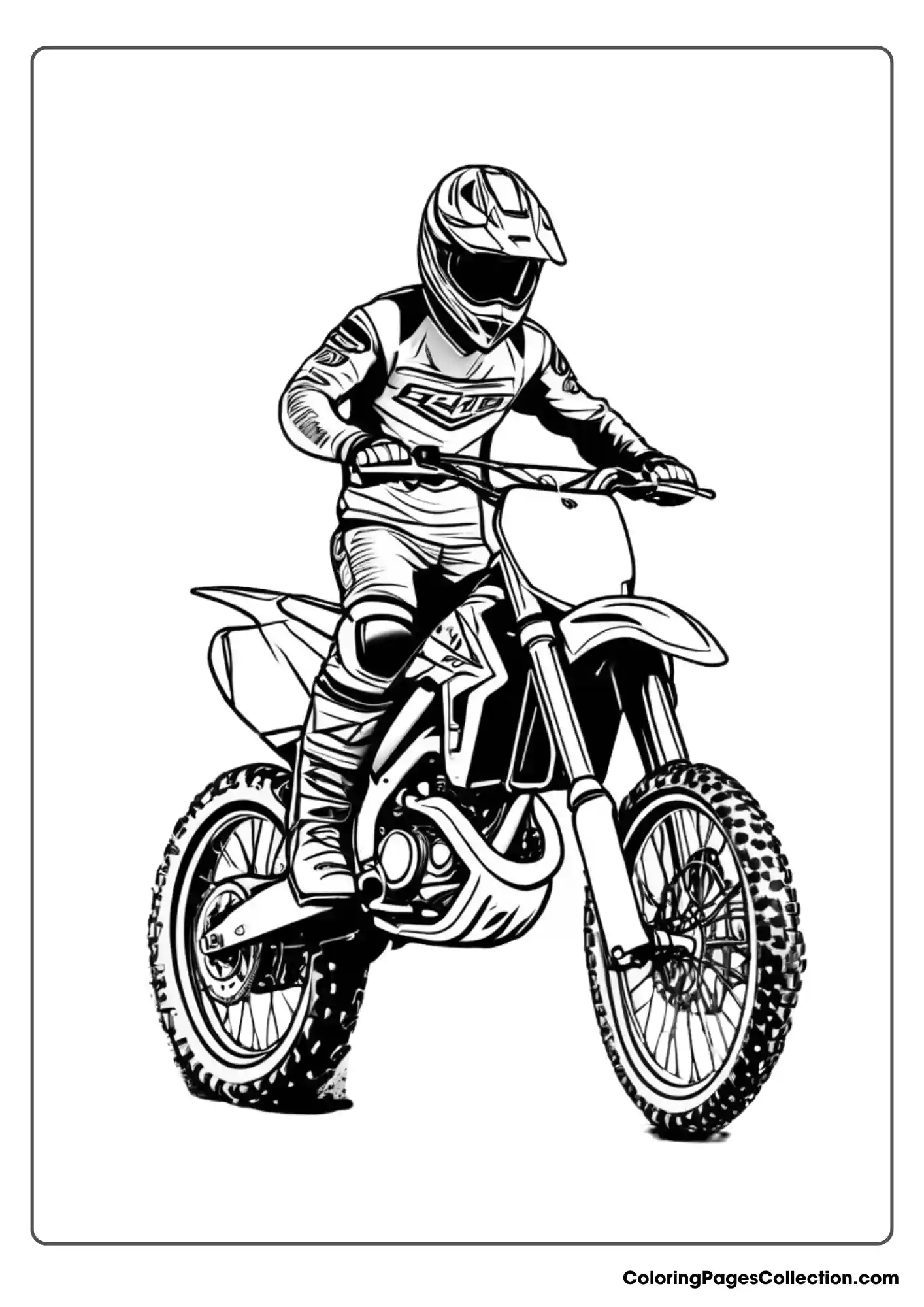 dirt bike coloring page