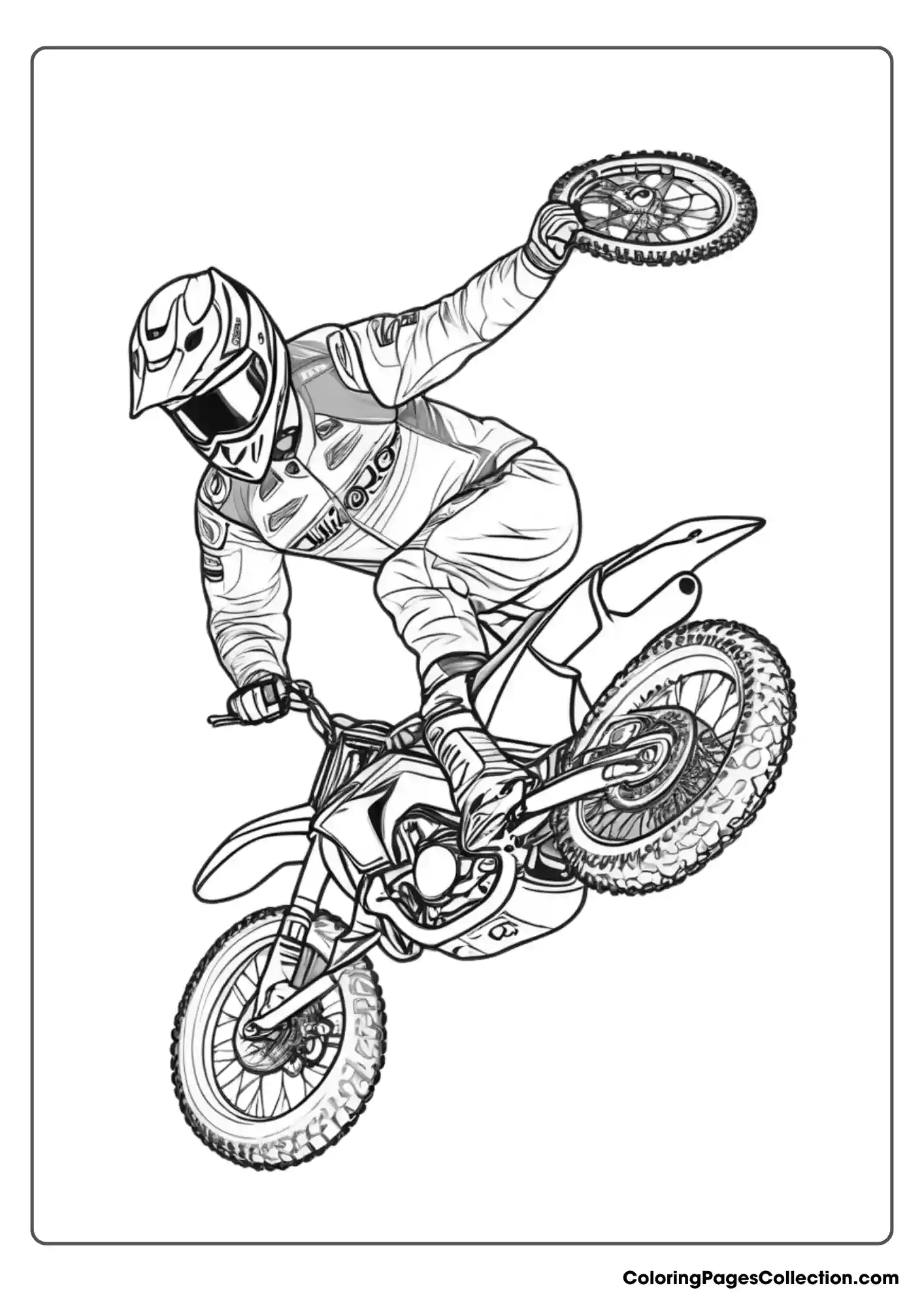 dirt bike coloring page