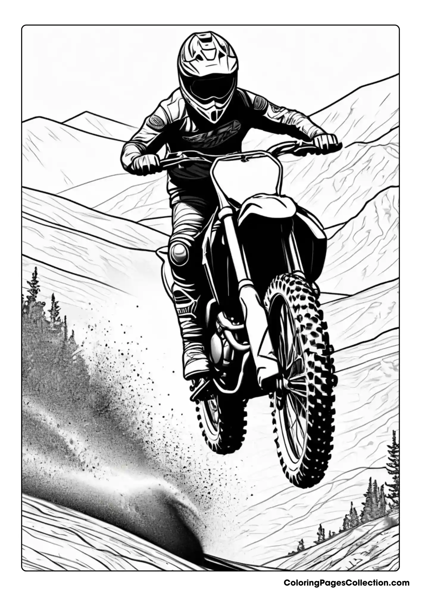 dirt bike coloring page