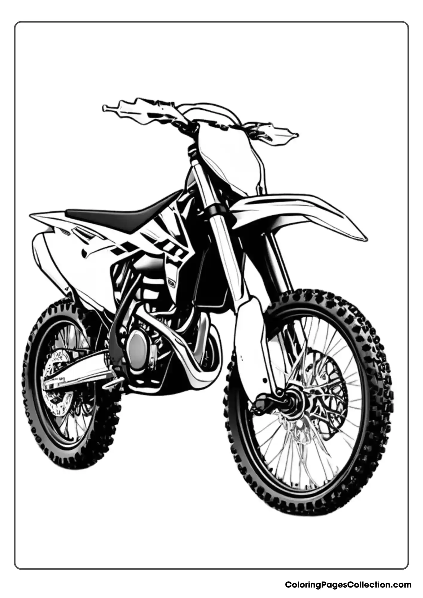 dirt bike coloring page