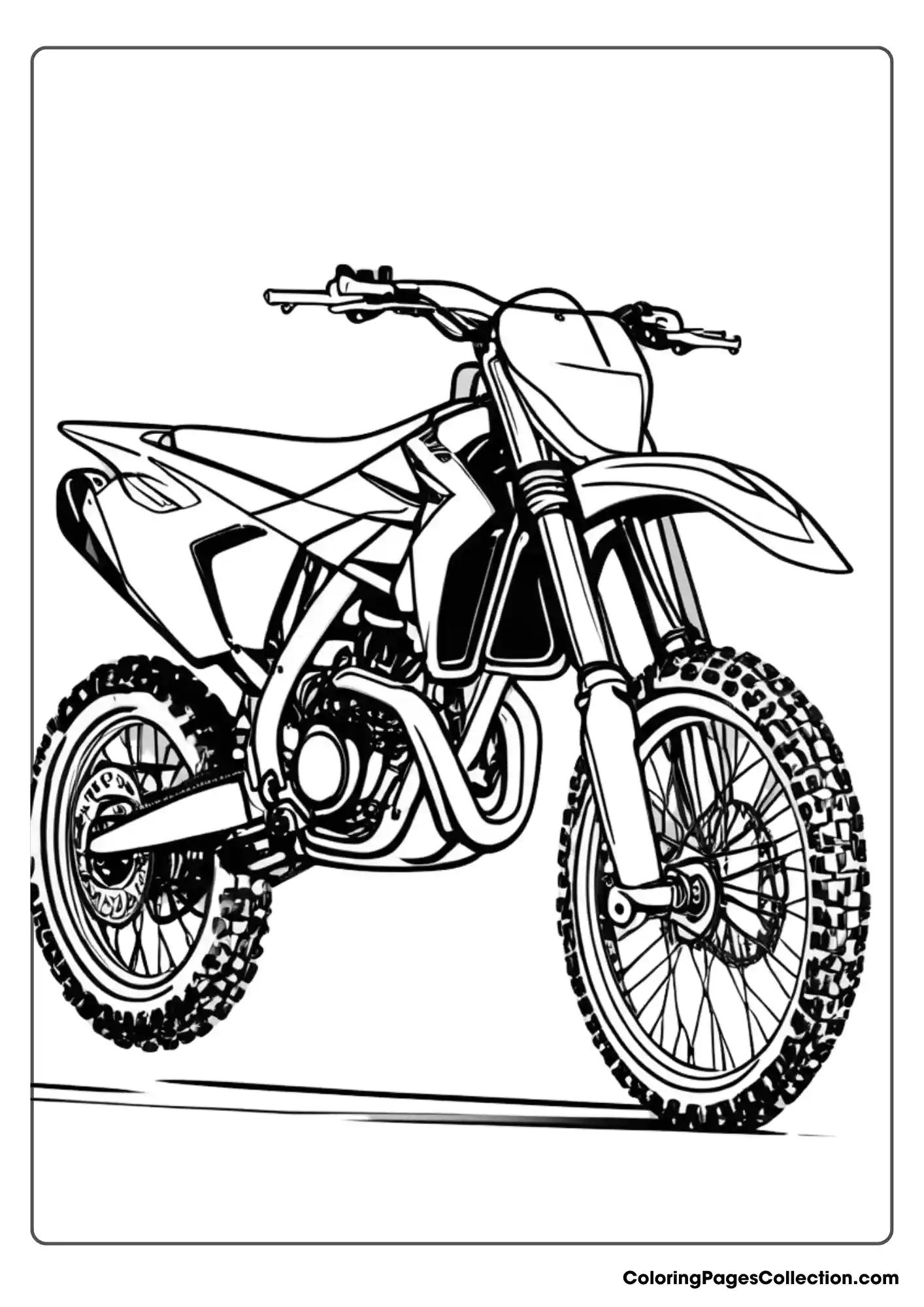 dirt bike coloring page