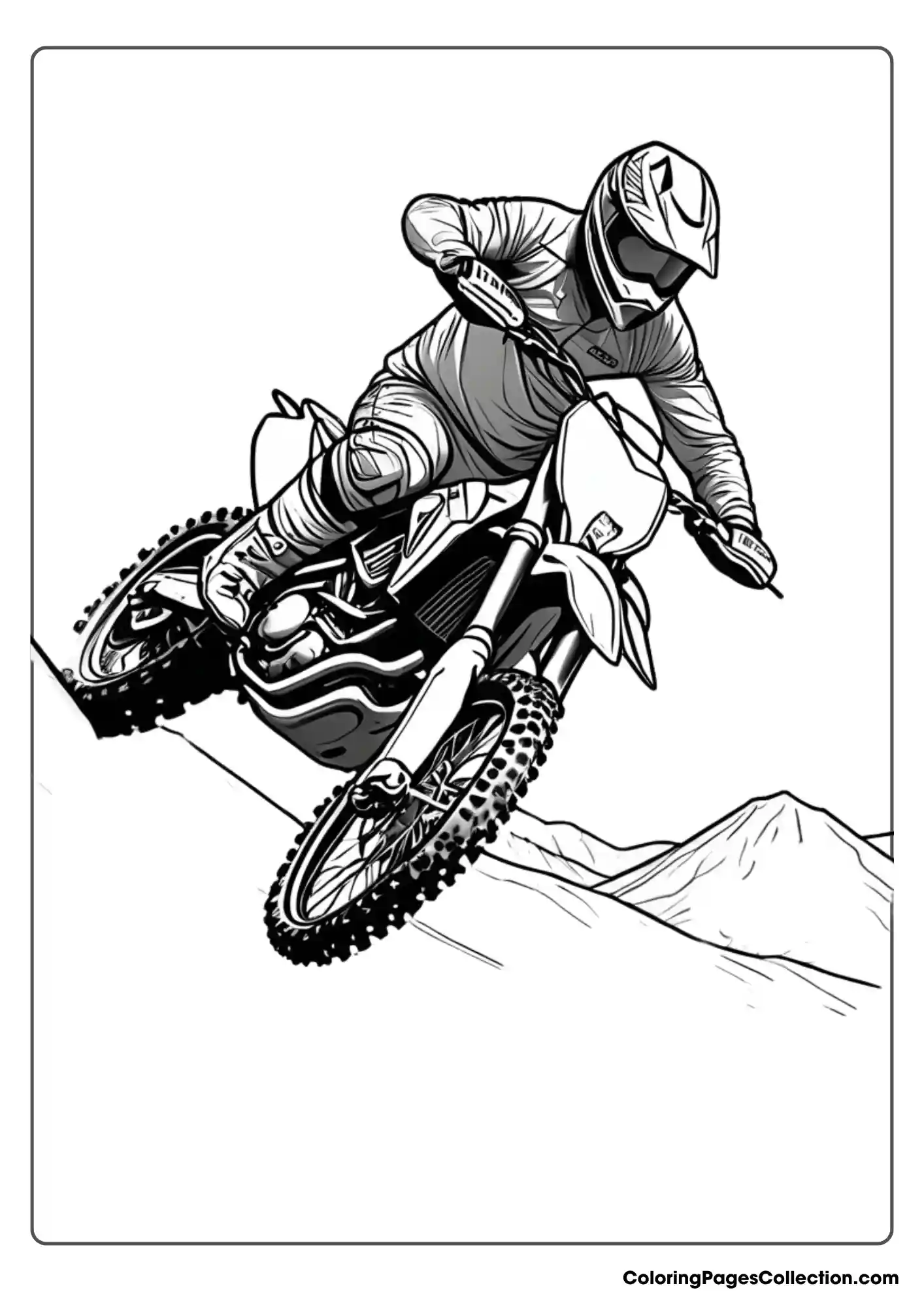 dirt bike coloring page