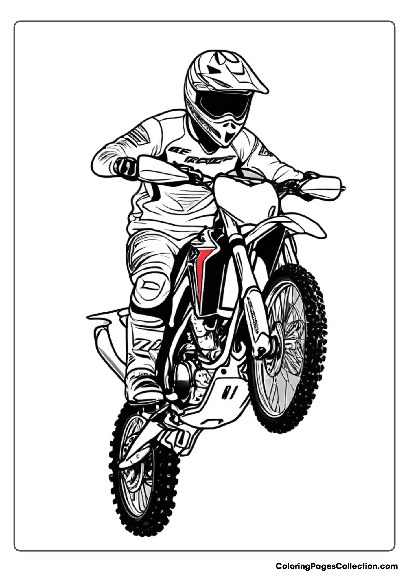dirt bike coloring page