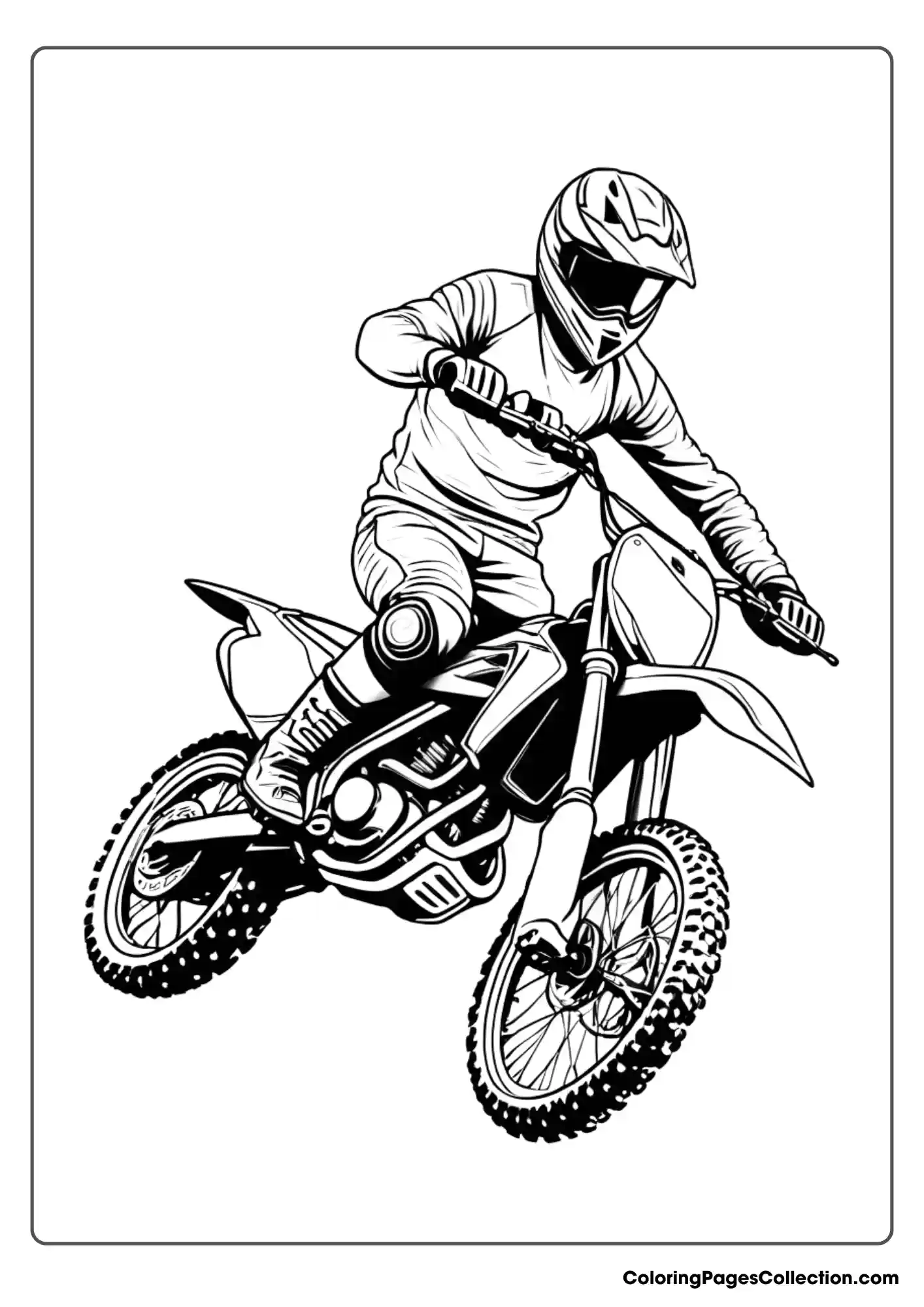 dirt bike coloring page