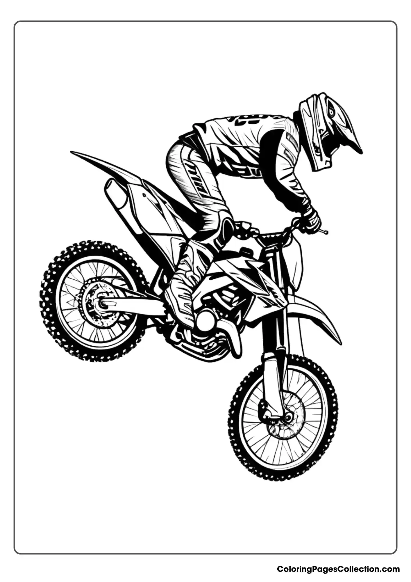 dirt bike coloring page
