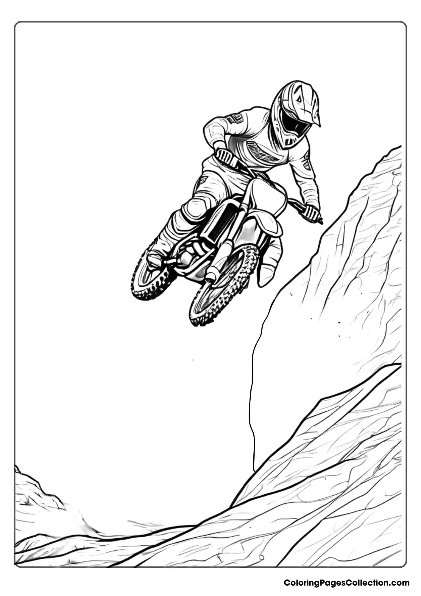dirt bike coloring page
