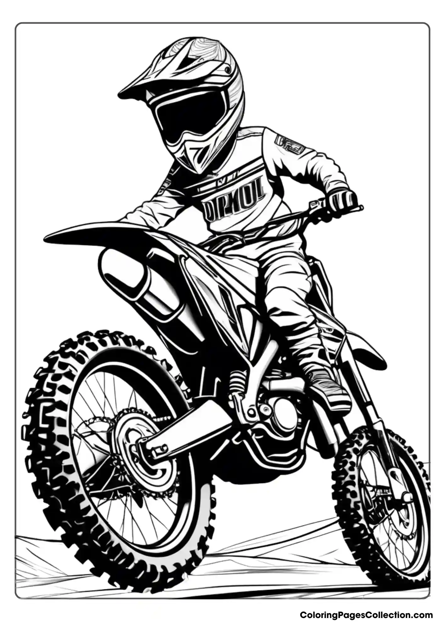 dirt bike coloring page