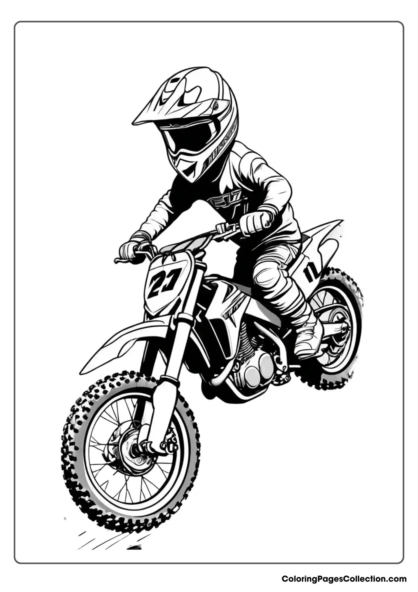 dirt bike coloring page