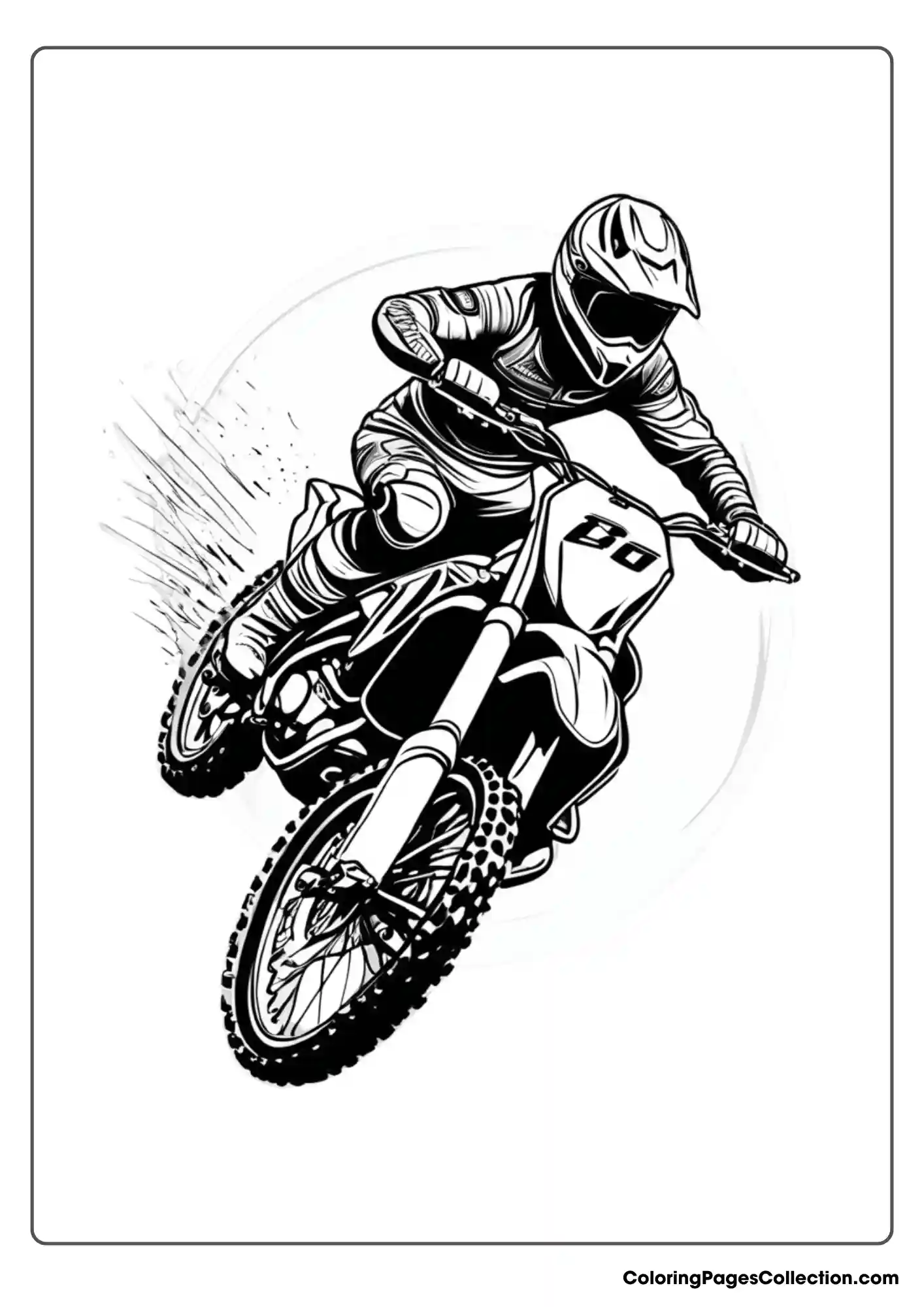 dirt bike coloring page