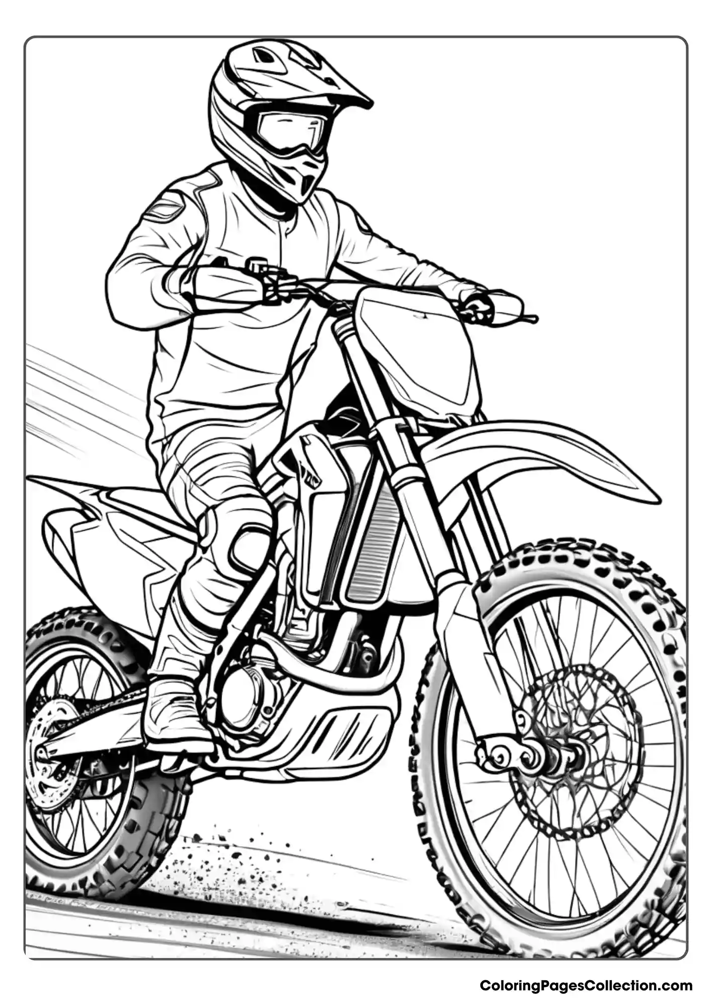 dirt bike coloring page