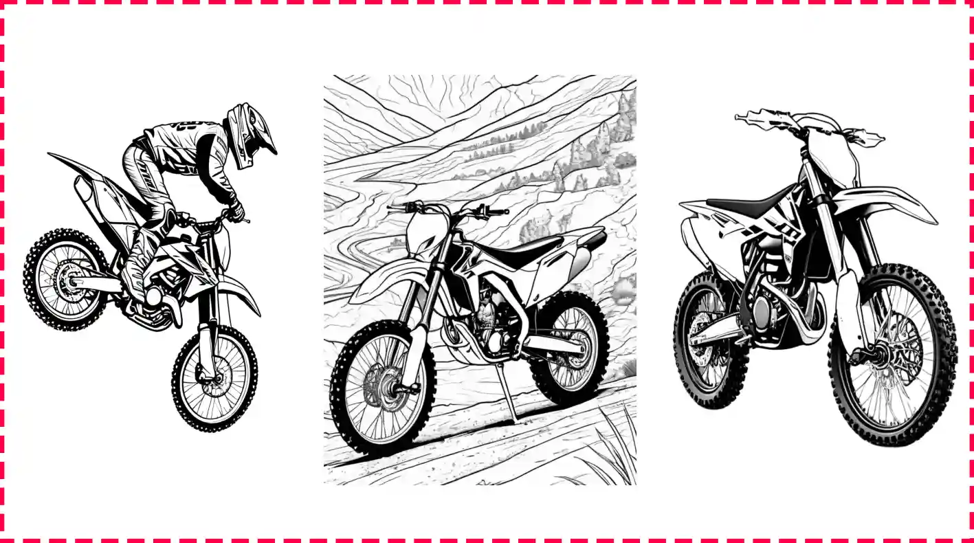 dirt bike coloring page