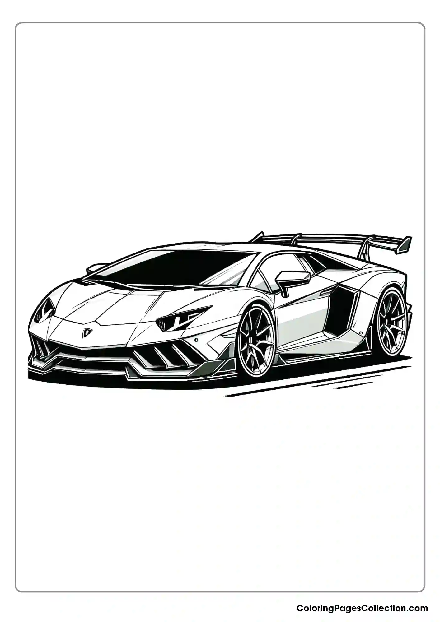 lamborghini coloring page